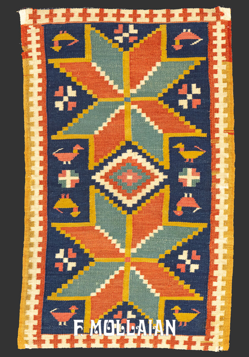 Antique Textile Swedish Multicolor n°:712457